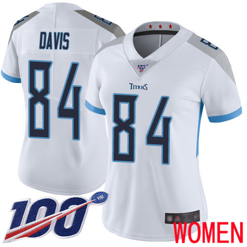 Tennessee Titans Limited White Women Corey Davis Road Jersey NFL Football #84 100th Season Vapor Untouchable->youth nfl jersey->Youth Jersey